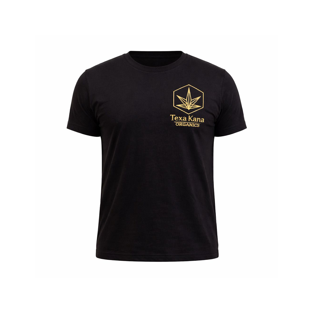 TexaKana Organics Cotton T-Shirt – Black & Gold image 0