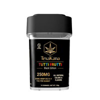 Delta 9 THC Gummies - Black Edition -  25MG - Tutti Frutti image 0