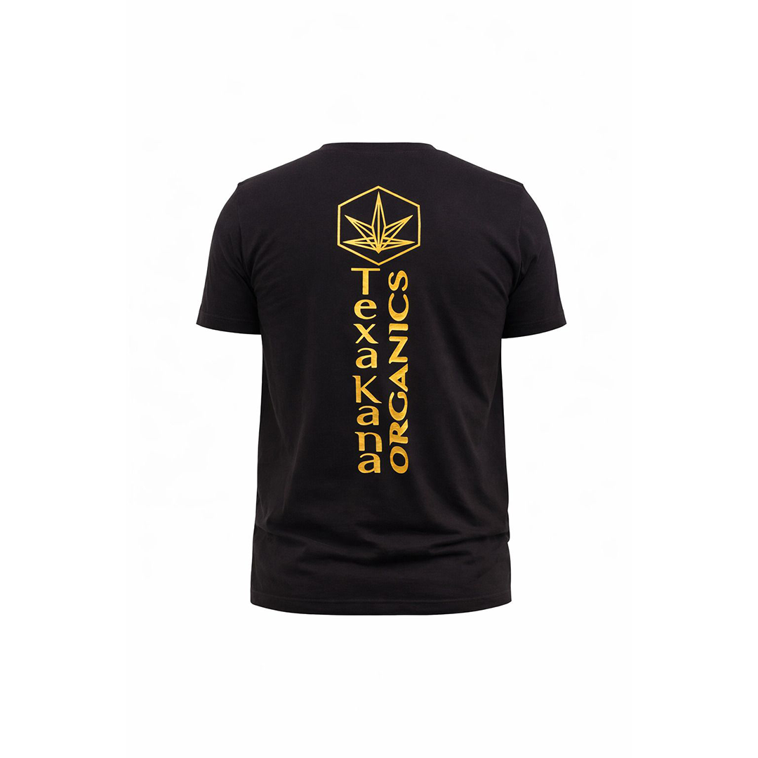TexaKana Organics Cotton T-Shirt – Black & Gold image 1