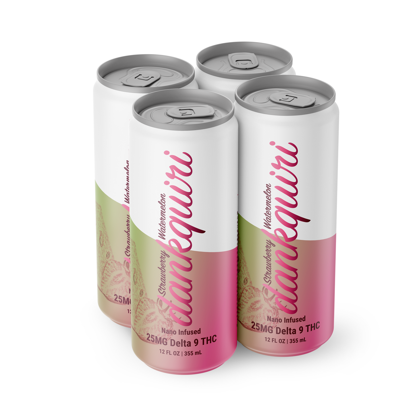 Strawberry Watermelon Dankquiri THC Drinks (4 Pack) image 0