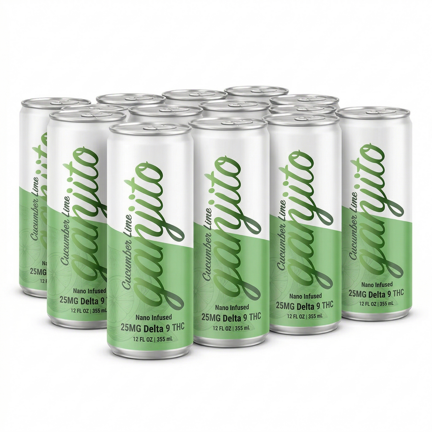Cucumber Lime Ganjito THC Drink (12 Pack) image 0