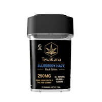 Delta 9 THC Gummies - Black Edition -  25MG - Blueberry Haze image 0