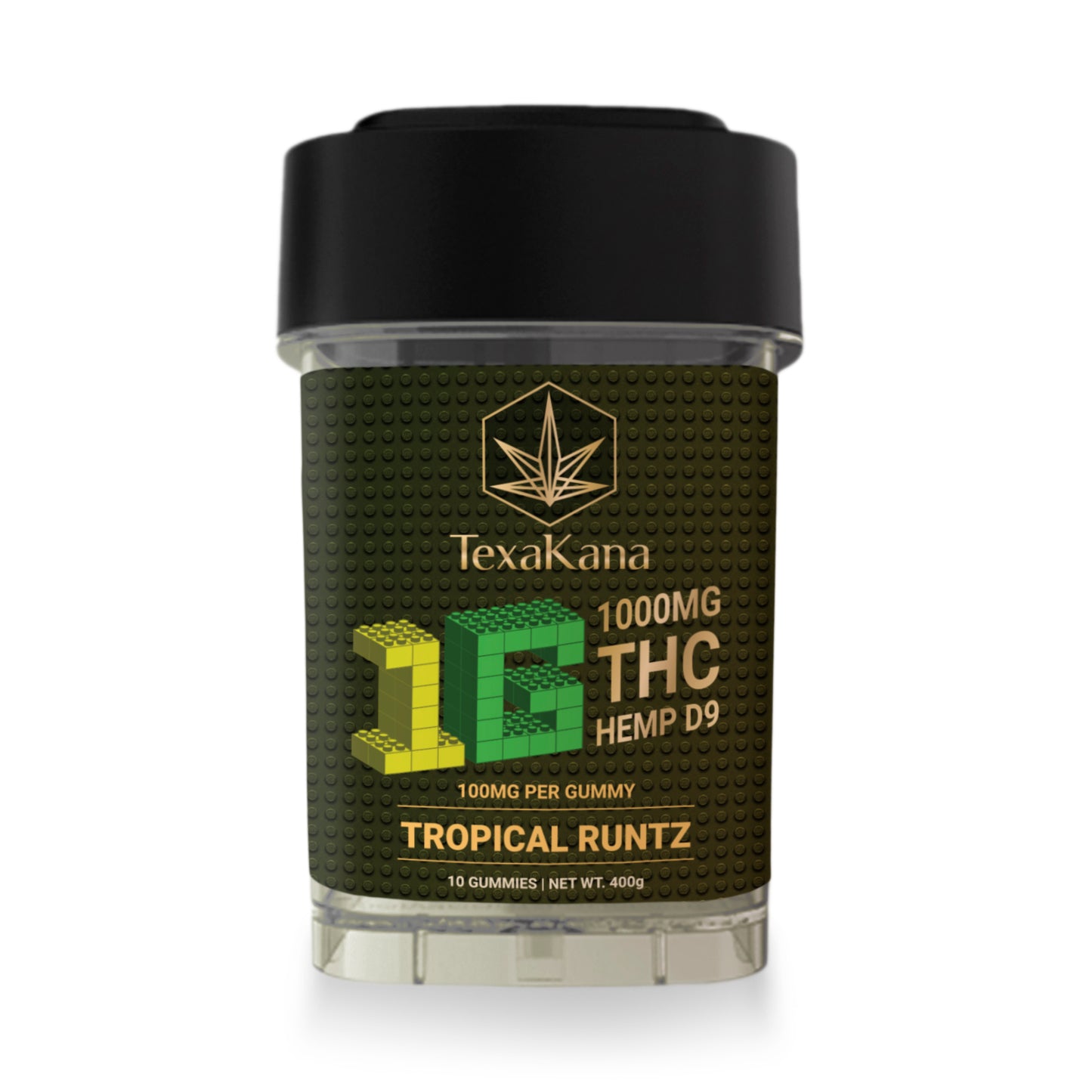 Delta 9 THC 1G Gummies - 1000MG - Tropical Runtz image 0