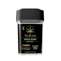 Delta 9 THC Gummies - Black Edition - 25MG - Apple Kush